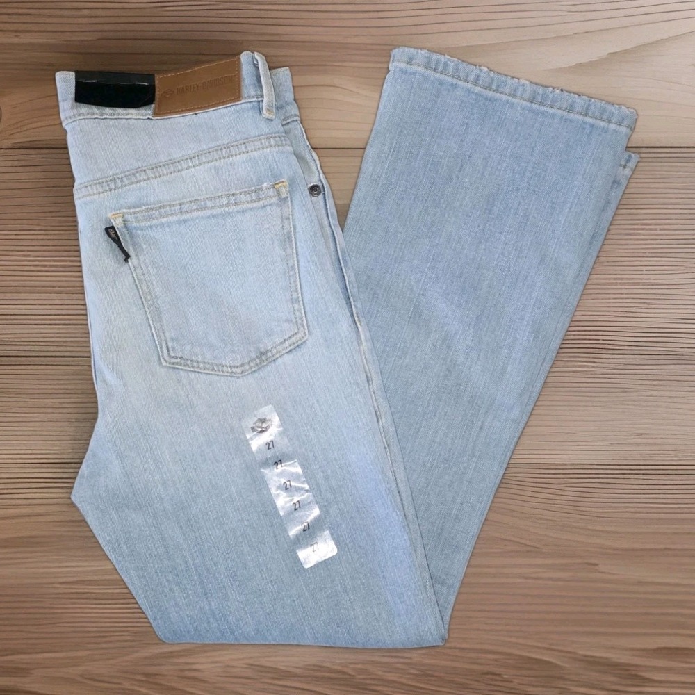 Harley Davidson Women's Bootcut High Rise Denim Jeans Blue Size 27